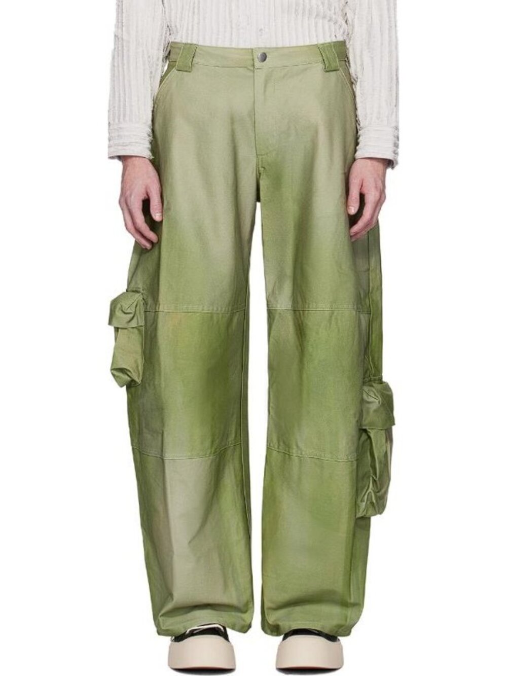 COLLINA STRADA Men's Green Lawn Cargo Pants